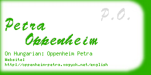 petra oppenheim business card
